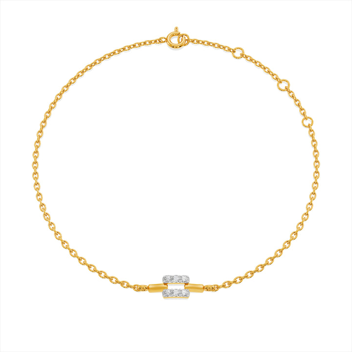 Axis Glow 9KT Gold Lab Grown Diamond Bracelet - 8 