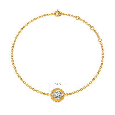 Spark Bar 9KT Gold Lab Grown Diamond Bracelet