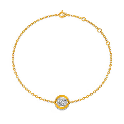 Spark Bar 9KT Gold Lab Grown Diamond Bracelet