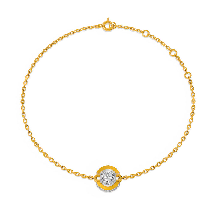 Spark Bar 9KT Gold Lab Grown Diamond Bracelet - 1 