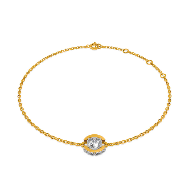 Spark Bar 9KT Gold Lab Grown Diamond Bracelet - 8  