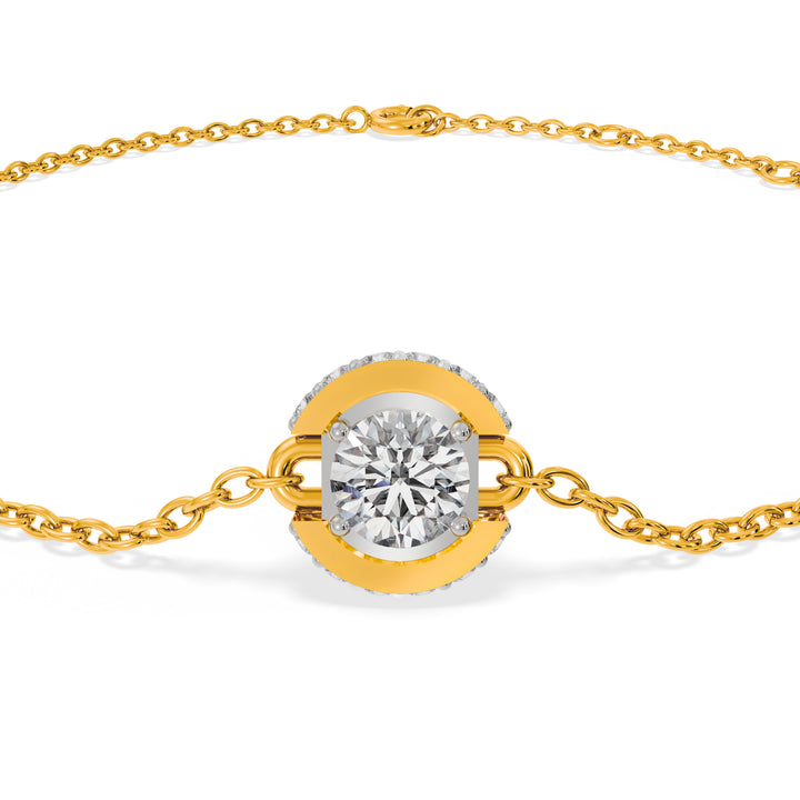 Spark Bar 9KT Gold Lab Grown Diamond Bracelet - 4 