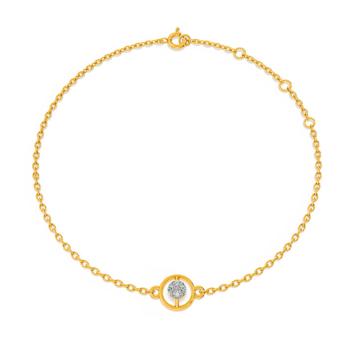 Orba Shine 9KT Gold Lab Grown Diamond Bracelet - 8 