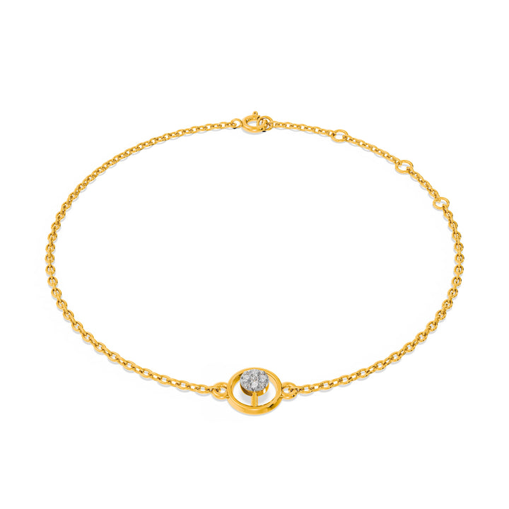 Orba Shine 9KT Gold Lab Grown Diamond Bracelet - 7 