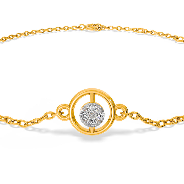 Orba Shine 9KT Gold Lab Grown Diamond Bracelet - 6 