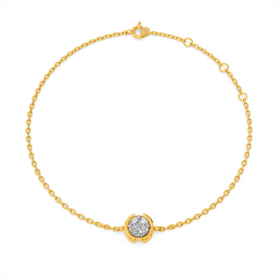 Veda Orb 9KT Gold Lab Grown Diamond Bracelet