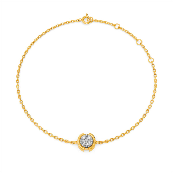 Veda Orb 9KT Gold Lab Grown Diamond Bracelet - 3 