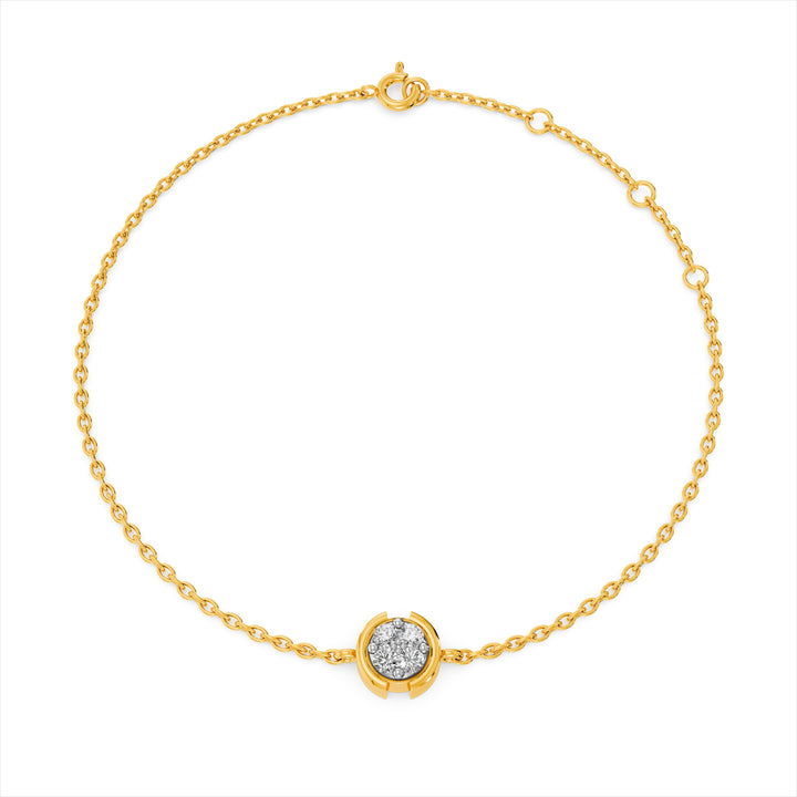 Veda Orb 9KT Gold Lab Grown Diamond Bracelet - 3 