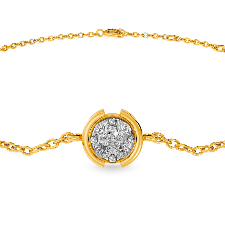 Veda Orb 9KT Gold Lab Grown Diamond Bracelet - 6 
