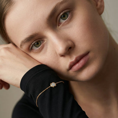 Veda Orb 9KT Gold Lab Grown Diamond Bracelet