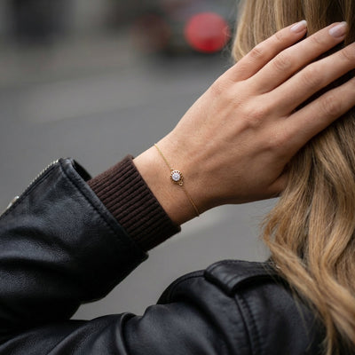 Niva Halo 9KT Gold Lab Grown Diamond Bracelet