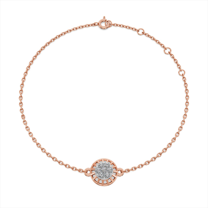 Niva Halo 9KT Gold Lab Grown Diamond Bracelet - 5 