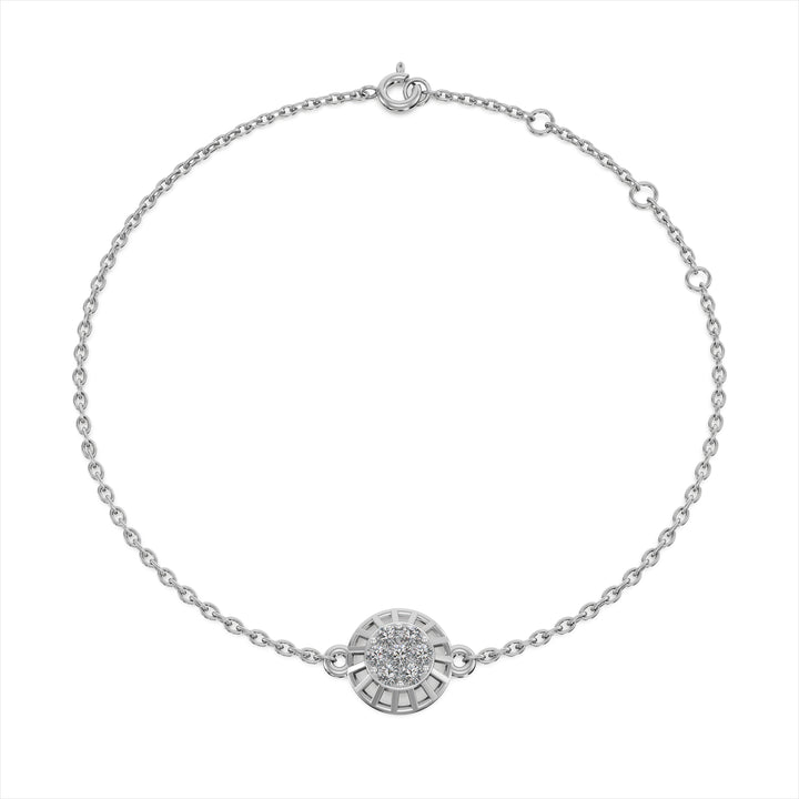 Niva Halo 9KT Gold Lab Grown Diamond Bracelet - 4 