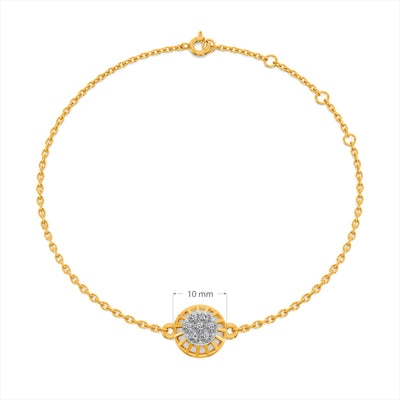 Niva Halo 9KT Gold Lab Grown Diamond Bracelet