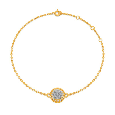 Niva Halo 9KT Gold Lab Grown Diamond Bracelet