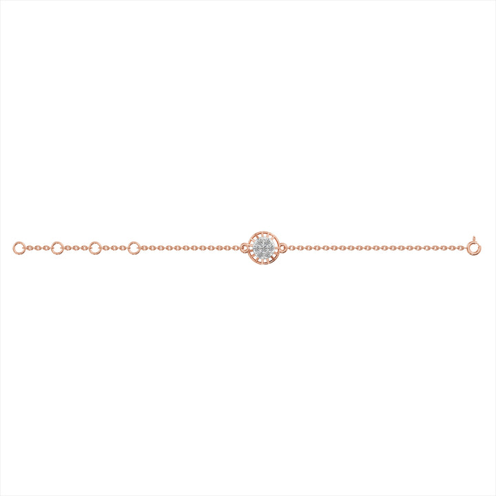 Niva Halo 9KT Gold Lab Grown Diamond Bracelet - 2 