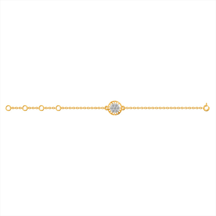 Niva Halo 9KT Gold Lab Grown Diamond Bracelet - 7 