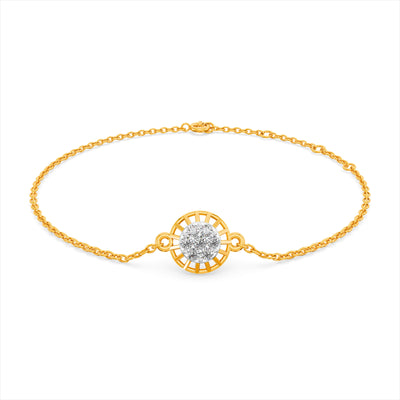 Niva Halo 9KT Gold Lab Grown Diamond Bracelet