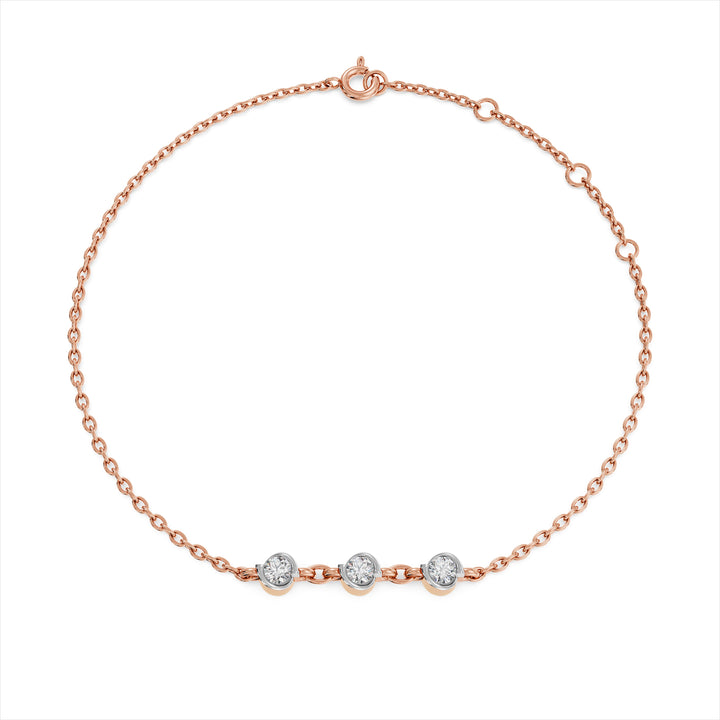 Orbit Petal 9KT Gold Lab Grown Diamond Bracelet - 2 