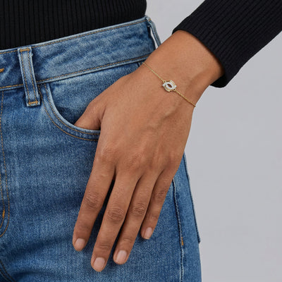 Endless Ringlet 9KT Gold Lab Grown Diamond Bracelet