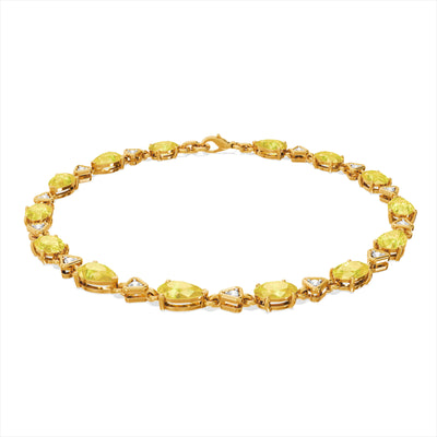 Zest Yellow Bloom 9KT Gold Lab Grown Diamond Bracelet