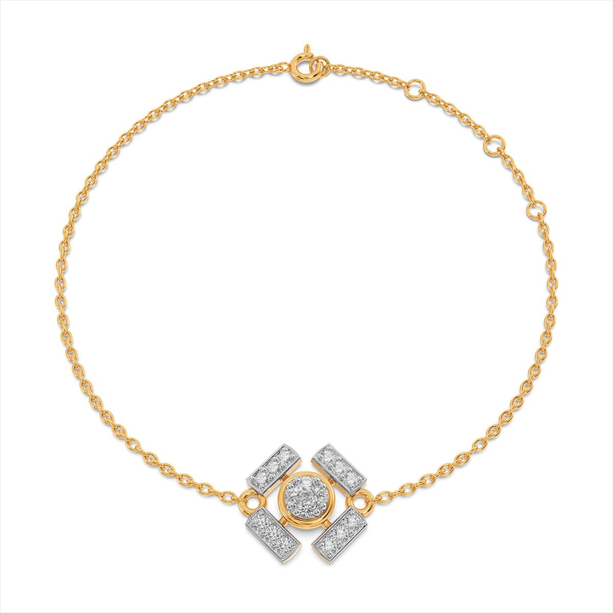 Imperial Art 9KT Gold Laboratory Grown Diamond Bracelet