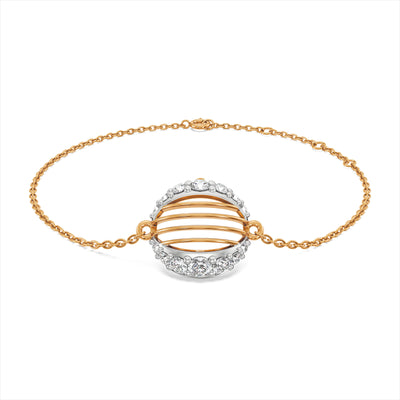 Stripe Sparkle 9KT Gold Lab Grown Diamond Bracelet