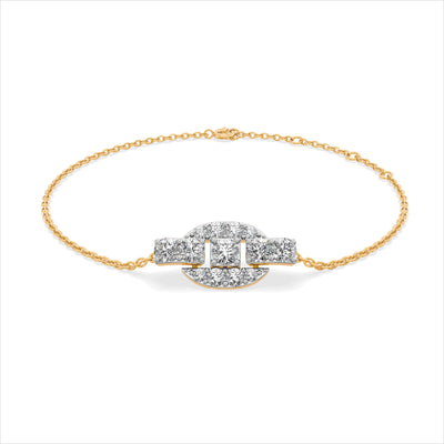 Unity Link 9KT Gold Lab Grown Diamond Bracelet