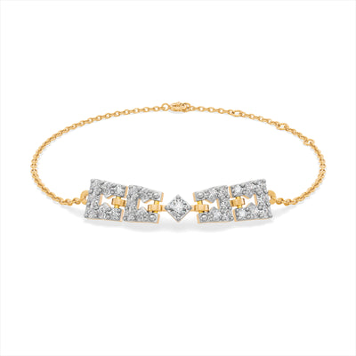 Harmony Grid 9KT Gold Lab Grown Diamond Bracelet