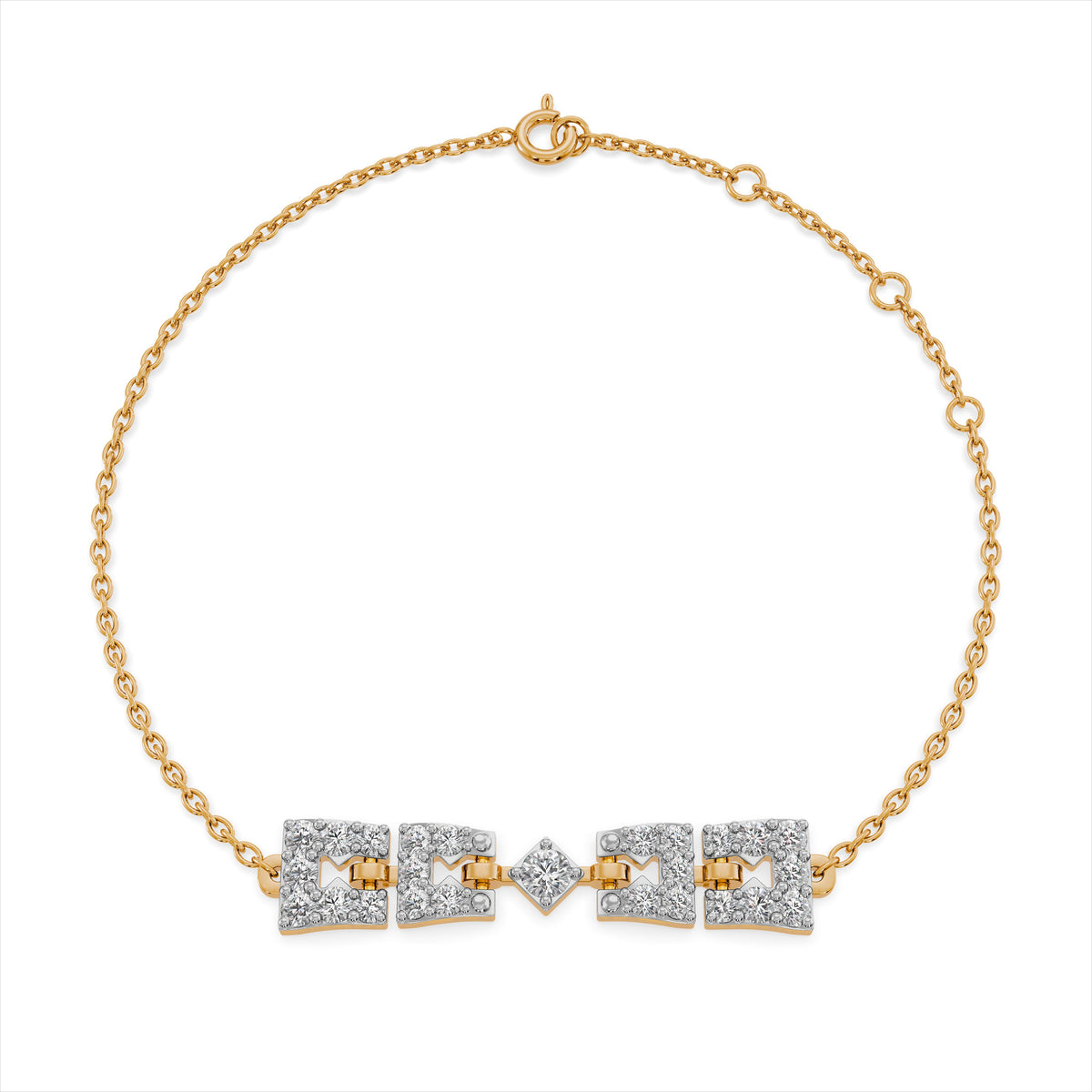 Harmony Grid 9KT Gold Laboratory Grown Diamond Bracelet