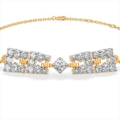 Harmony Grid 9KT Gold Lab Grown Diamond Bracelet