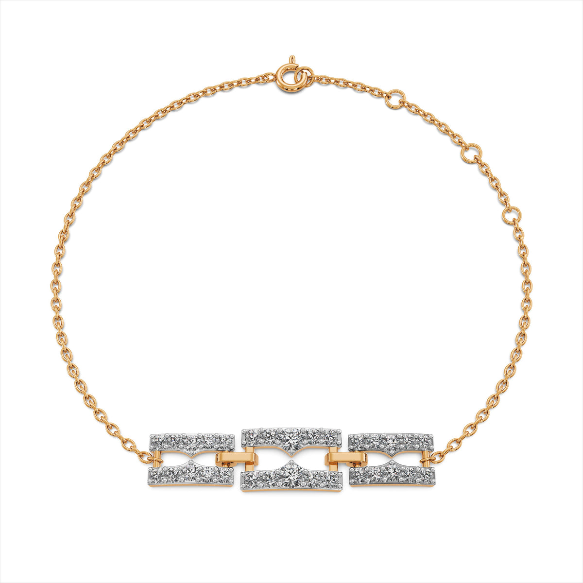 Harmony Grid 9KT Gold Laboratory Grown Diamond Bracelet