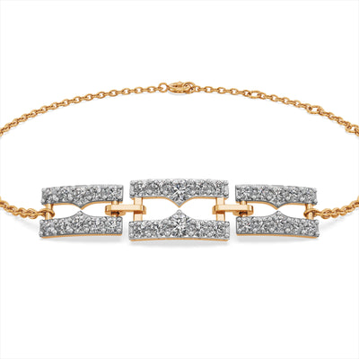 Harmony Grid 9KT Gold Lab Grown Diamond Bracelet