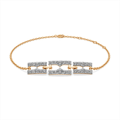 Harmony Grid 9KT Gold Lab Grown Diamond Bracelet