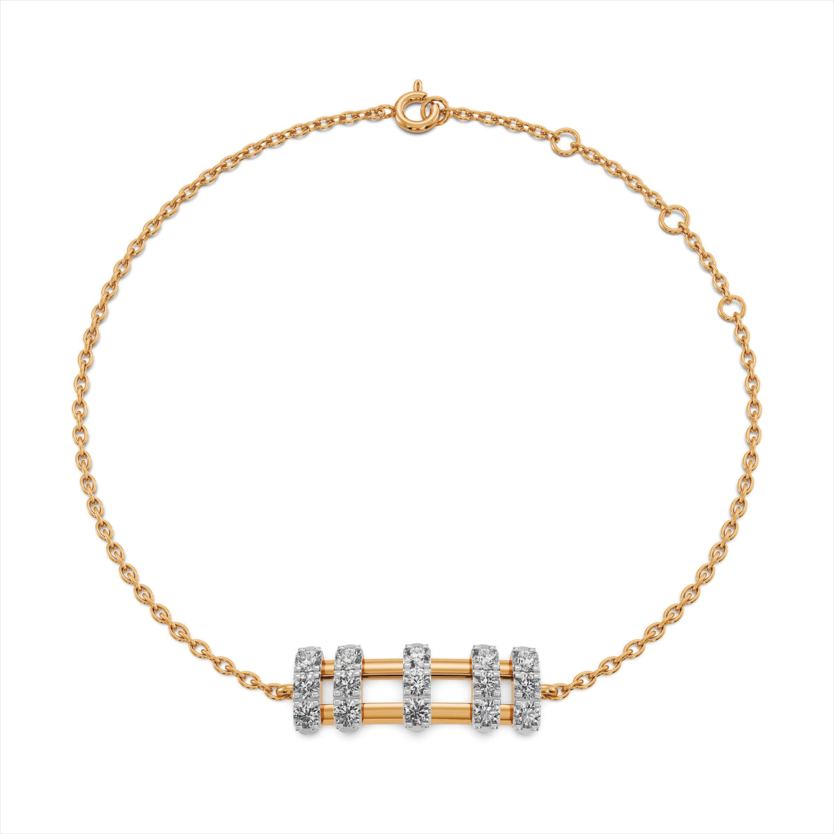 Geometric Spark 9KT Gold Laboratory Grown Diamond Bracelet