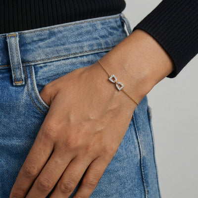 Connected D 9KT Gold Lab Grown Diamond Bracelet