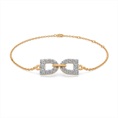 Connected D 9KT Gold Lab Grown Diamond Bracelet