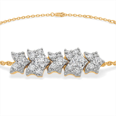 Unity Mosaic 9KT Gold Lab Grown Diamond Bracelet