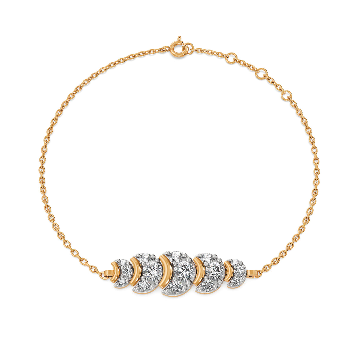 Serene Charm 9KT Gold Laboratory Grown Diamond Bracelet