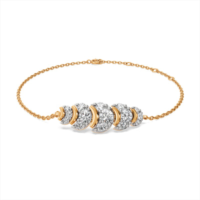 Serene Charm 9KT Gold Lab Grown Diamond Bracelet