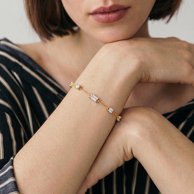Clover Trail 9KT Gold Laboratory Grown Diamond Bracelet