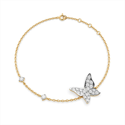 Winged Grace 9KT Gold Laboratory Grown Diamond Bracelet