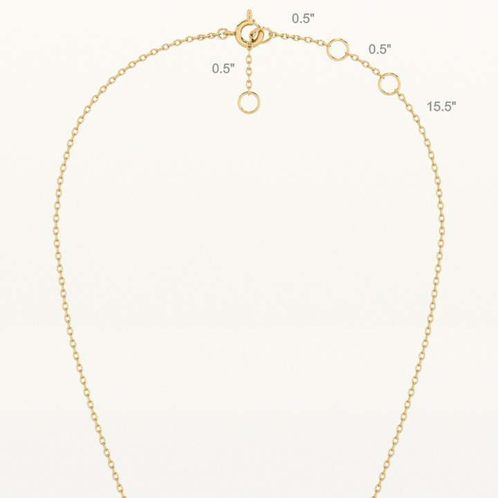 Initial Spark 9KT 0.26 Carat Lab-Grown Diamond Necklace-5
