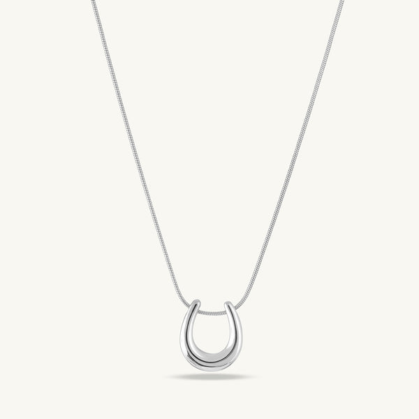 Minimal U Shaped Silver Necklace