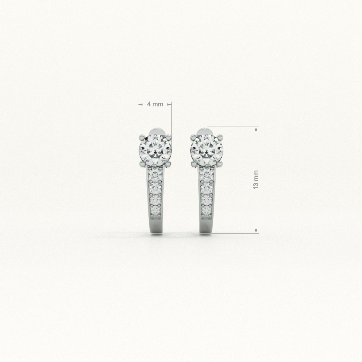 Luminous Crystal Charm Hoop Earrings - view 3