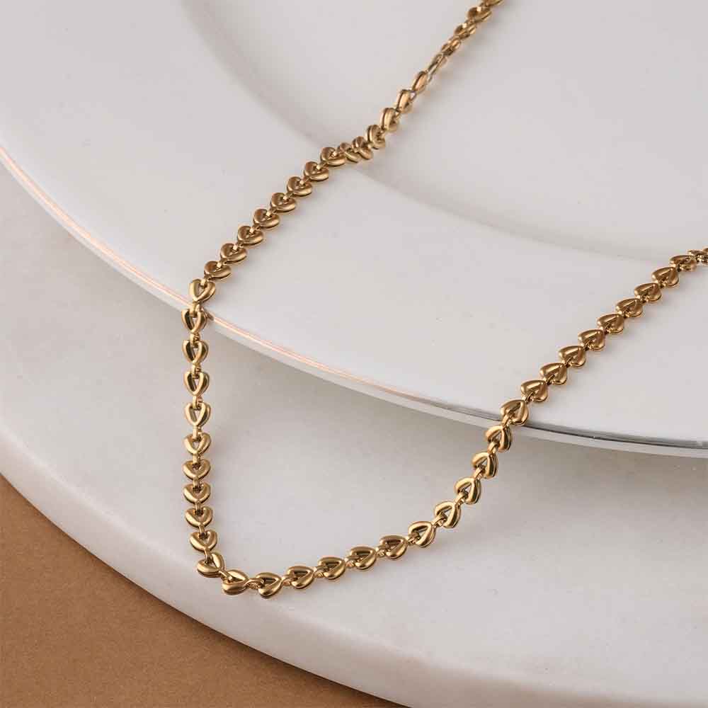 Heart Link Chain Necklace - view 4