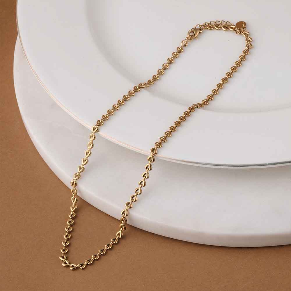 Heart Link Chain Necklace - view 6