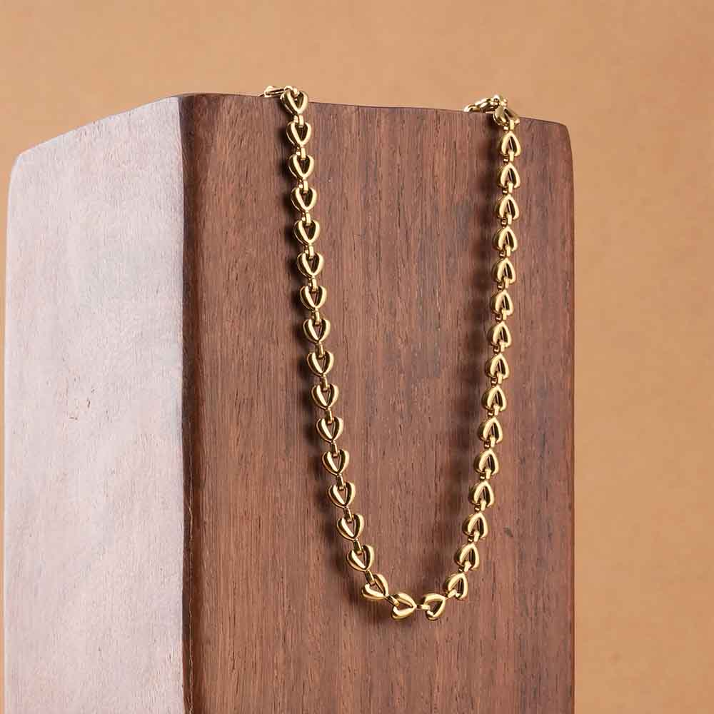 Heart Link Chain Necklace - view 5