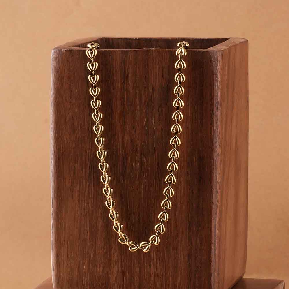 Heart Link Chain Necklace - view 3