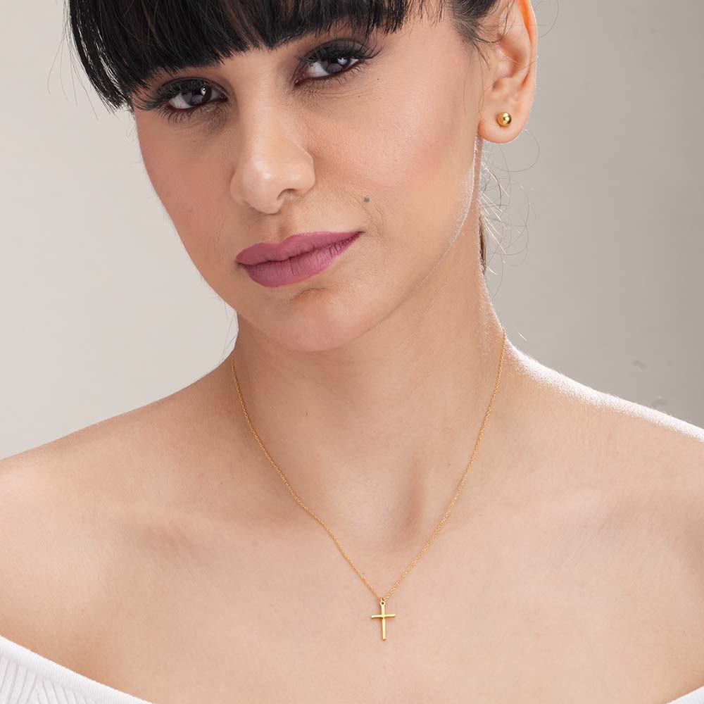 Golden Cross Necklace - Main Image